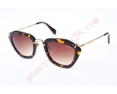 2016 Cheap Miu Miu SMU10NS Sunglasses, Gold Tortoise