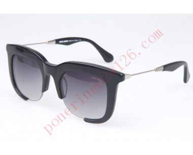 2016 Cheap Miu Miu SMU11NS Sunglasses, Black Silver