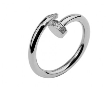 Cartier Juste un clou Ring in white gold with diamond-paved
