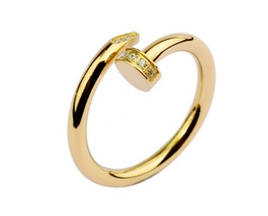 Cartier Juste un clou Ring in yellow gold with diamond-paved