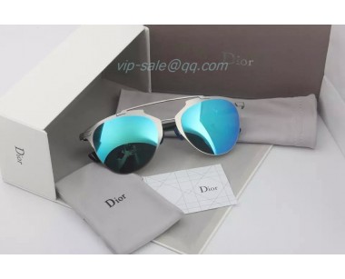 Dior Reflected Sunglasses in Silver and bule Lens