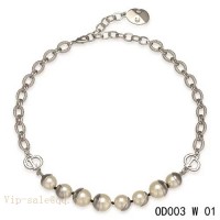 White Pearls "MISE EN DIOR" short necklace in white gold
