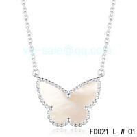 Van cleef & arpels Sweet Alhambra Butterfly Necklace/White Gold