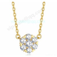 Van cleef & arpels Fleurette Pendant/Yellow Gold/Round Diamonds	