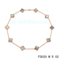Van cleef & arpels Vintage Alhambra Necklace/Pink Gold/10 Motifs	