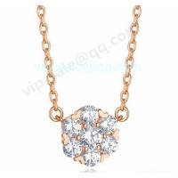 Van cleef & arpels Fleurette Pendant/Pink Gold/Round Diamonds