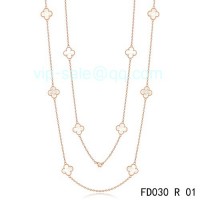 Van cleef & arpels Vintage Alhambra Necklace/Pink Gold/10 Motifs	
