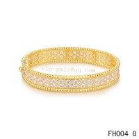 Van Cleef and Arpels Perl�e bracelet/diamond/Yellow gold
