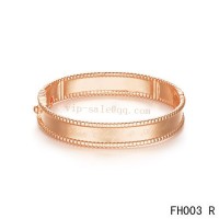 Van Cleef and Arpels Perl�e bracelet/signature/Pink gold bracelet	