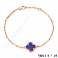 Van cleef & arpels Sweet Alhambra bracelet<li>pink gold with lapis lazuli