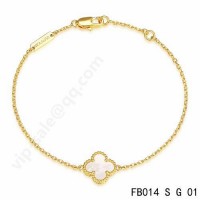 Van cleef & arpels Sweet Alhambra bracelet<li>yellow gold with gray mother-of-pearl	