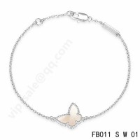 Van cleef & arpels Sweet Alhambra Butterfly bracelet<li>white gold with mother-of-pearl