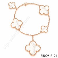 Van cleef & arpels Magic Alhambra bracelet<li>pink gold with mother-of-pearl