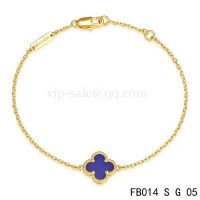 Van cleef & arpels Sweet Alhambra bracelet<li>yellow gold gold with lapis lazuli	