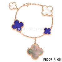 Van cleef & arpels Magic Alhambra bracelet<li>pink with 5 Stone Clover	