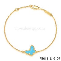 Van cleef & arpels Sweet Alhambra bracelet<li>Yellow with Blue Butterfly