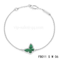 Van cleef & arpels Sweet Alhambra bracelet<li>White with Green Butterfly
