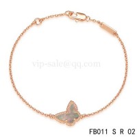 Van cleef & arpels Sweet Alhambra bracelet<li>pink with Gray Butterfly