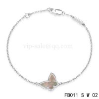 Van cleef & arpels Sweet Alhambra bracelet<li>White with Gray Butterfly