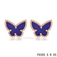 Van Cleef and Arpels Butterflies Amethyst pink gold earrings