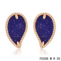 Van cleef & arpels Sweet Alhambra Leaf Earrings pink gold,Lapis Lazuli	