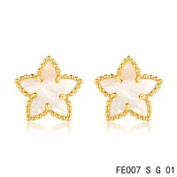 Van cleef & arpels Sweet Alhambra Star Earrings yellow gold,white mother-of-pearl	
