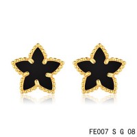 Van cleef & arpels Sweet Alhambra Star Earrings yellow gold,onyx	