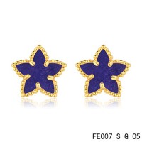 Van cleef & arpels Sweet Alhambra Star Earrings yellow gold,Lapis Lazuli