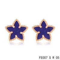 Van cleef & arpels Sweet Alhambra Star Earrings pink gold,Lapis Lazuli	