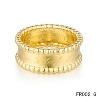 Van Cleef and Arpels Perlee Signature ring<li>In yellow gold	