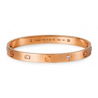 Cartier Love bracelet in pink gold with diamonds	