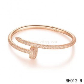 Cartier juste un clou bracelet in rose gold with 374 brilliant-cut diamonds
