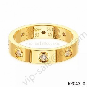 Cartier love ring in yellow gold with 8 diamonds