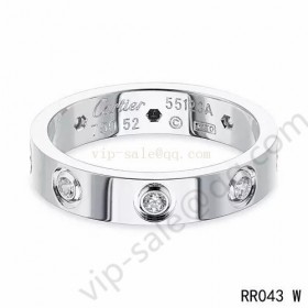 Cartier love ring in white gold with 8 diamonds