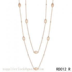 Cartier logo double c long necklace in pink gold 