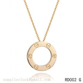 Cartier love pendant necklace in yellow gold