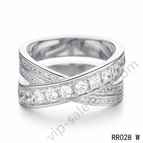 Cartier paris nouvelle vague ring in white gold with diamonds