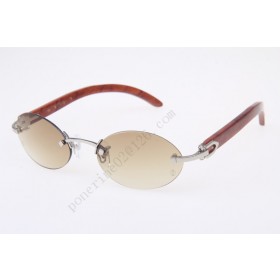 2016 Cartier 5124018 Sunglasses, Silver Brown Gradient