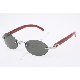 2016 Cartier 5124018 Sunglasses, Silver Grey