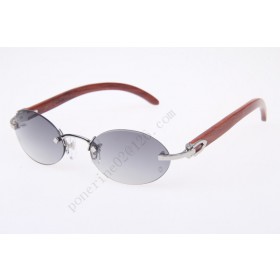 2016 Cartier 5124018 Sunglasses, Silver Grey Gradient