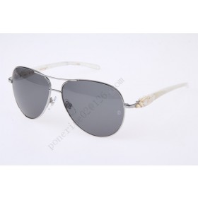 2016 Cartier 6384093 White natural horn Sunglasses, Silver Grey