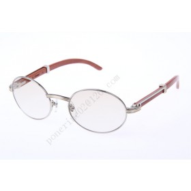2016 Cartier Wood Sunglasses 7550178 55-22, Silver