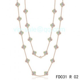 Van cleef & arpels Vintage Alhambra Necklace/Pink Gold/20 Motifs