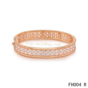 Van Cleef and Arpels Perlée bracelet/diamond/Pink gold