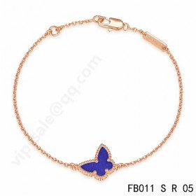 Van cleef & arpels Sweet Alhambra Butterfly braceletpink gold with lapis lazuli