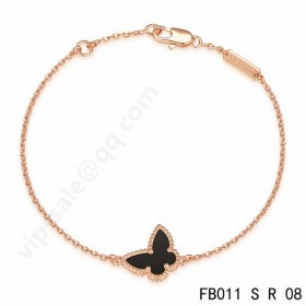 Van cleef & arpels Sweet Alhambra Butterfly braceletpink gold with Onyx
