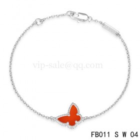 Van cleef & arpels Sweet Alhambra braceletWhite with red Butterfly