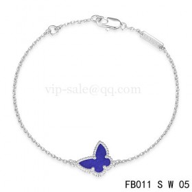 Van cleef & arpels Sweet Alhambra braceletWhite with Purple Butterfly