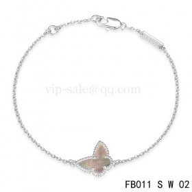 Van cleef & arpels Sweet Alhambra braceletWhite with Gray Butterfly