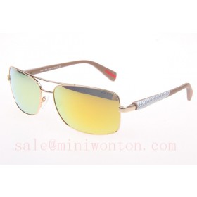 Prada SPS50OS Sunglasses In Gold Yellow Lens